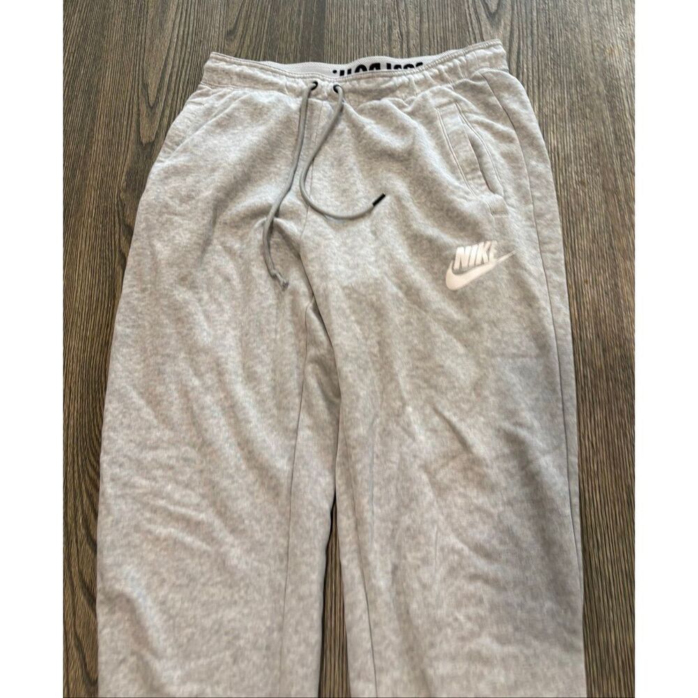 Nike Womens Jogger Sweat Pants Drawcord Elastic Waist Cotton Blend Gray Size M - Picture 5 of 11